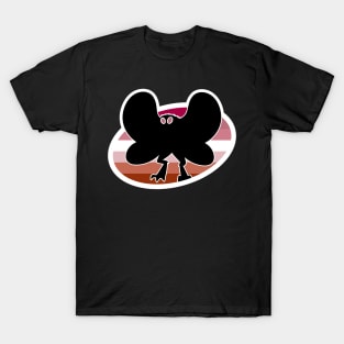 Lesbian Mothman Cryptid Pride T-Shirt